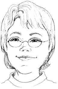 Drawing of a woman's face