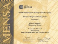 Certificate for "Outstanding Contonuing Item"